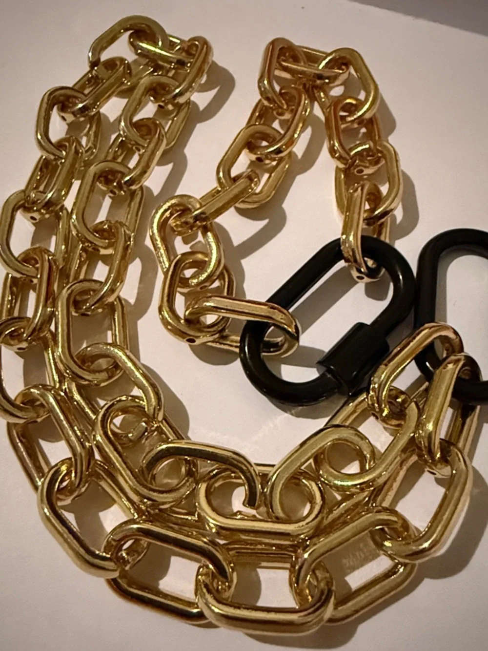 Allie+Bess Joan Gold tone Chain Link Necklace and Bracelet Set